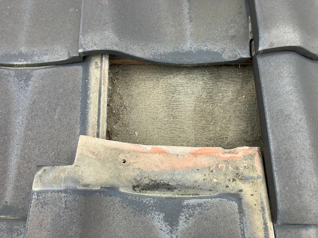 防水シートの状態確認